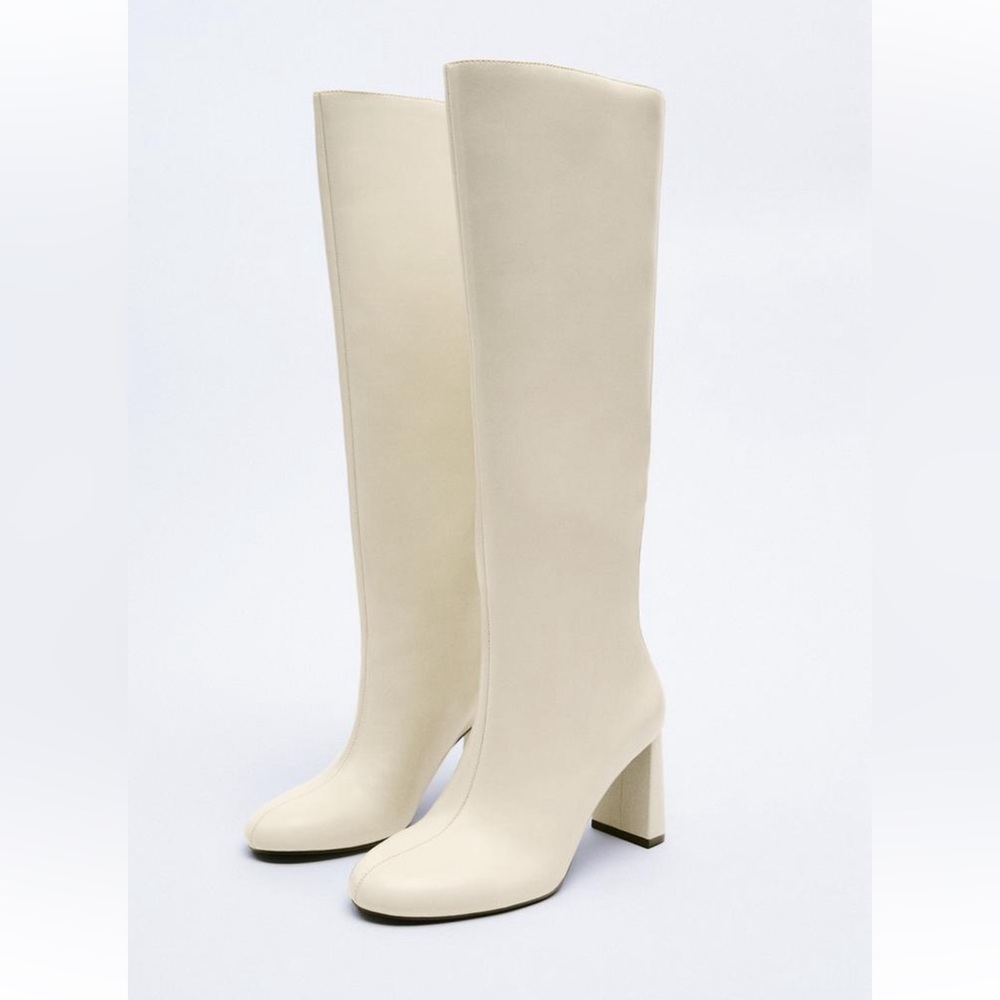Zara Knee High Heeled Boots